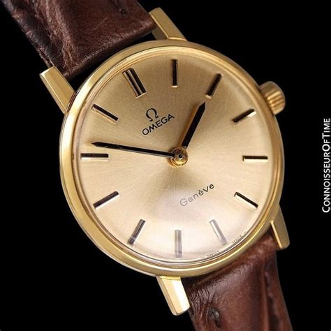 omega geneve gold ladies watch|omega geneve pocket watch value.